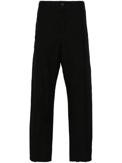 Forme D'expression Lounge Tapered Trousers In Black