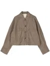 Forme D'expression Mélange-effect Drop-shoulder Jacket In Brown
