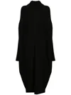 Forme D'expression Mock-neck Knitted Midi Dress In Black