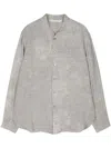 Forme D'expression Pinstripe Linen Shirt In White