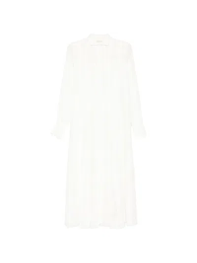 Forme D'expression Pleated Midi Dress In White