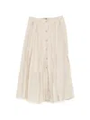 Forme D'expression Raw-edged Pleated Skirt In Neutral