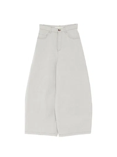 Forme D'expression Rounded Five-pocket Jeans In Gray