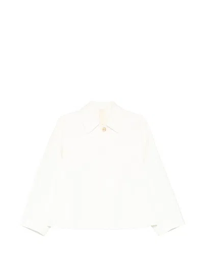 Forme D'expression Side-vent Caban Jacket In White