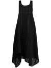 Forme D'expression Sleeveless Linen Dress In Schwarz