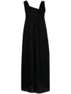 Forme D'expression Square-neck Wide-leg Jumpsuit In Black