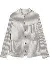 Forme D'expression Stripe-pattern Jacket In White