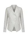 Forme D'expression Striped Cutaway Jacket In Gray