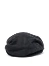 Forme D'expression Striped Newsboy Cap In Black
