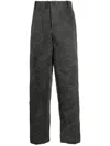 Forme D'expression Tie-dye Cotton Trousers In Grey
