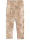 Forme D'expression Tie-dye Pattern Pants In Brown