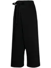Forme D'expression Wraparound Drop-crotch Trousers In Black
