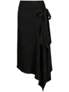 Forme D'expression Wraparound High-waist Skirt In Black