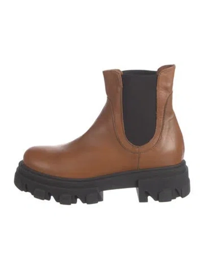 Pre-owned Formentini Leather Chelsea Boots In Brown