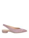 Formentini Woman Ballet Flats Lilac Size 8 Soft Leather In Purple