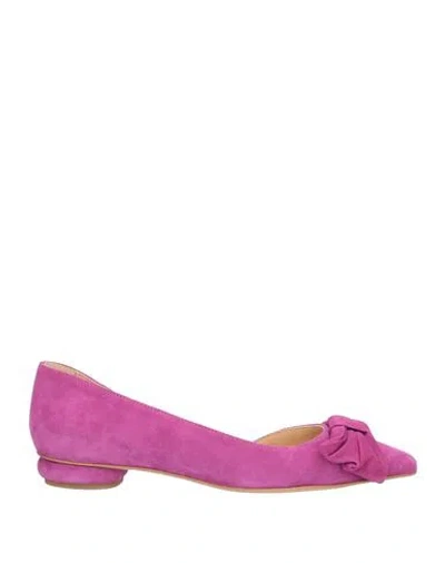 Formentini Woman Ballet Flats Mauve Size 8 Leather