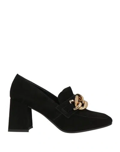Formentini Woman Loafers Black Size 7 Leather