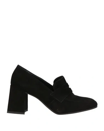 Formentini Woman Loafers Black Size 8 Soft Leather