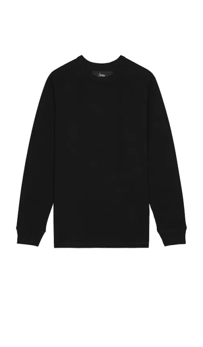 Former Anderson Long Sleeve Waffle Shirt In 黑色