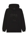 Former Puncture Satin Hoodie In Black
