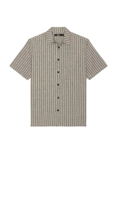 Former Reynolds Stripe Short Sleeve Shirt In Black