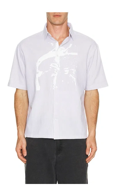 Former Vivian Boxy Stripe Shirt In Gray