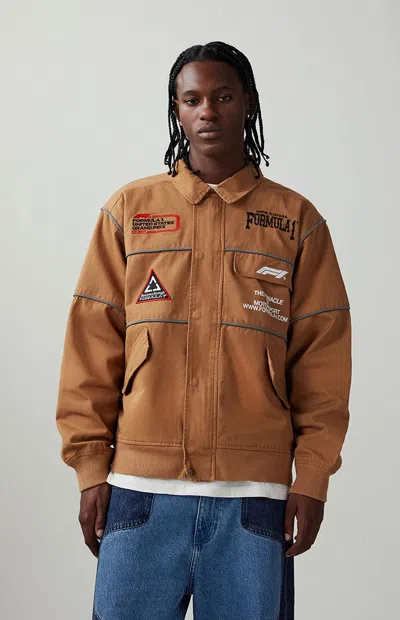 Formula 1 F1 Men's X Pacsun Austin Grid Sports Jacket In Tan In Brown