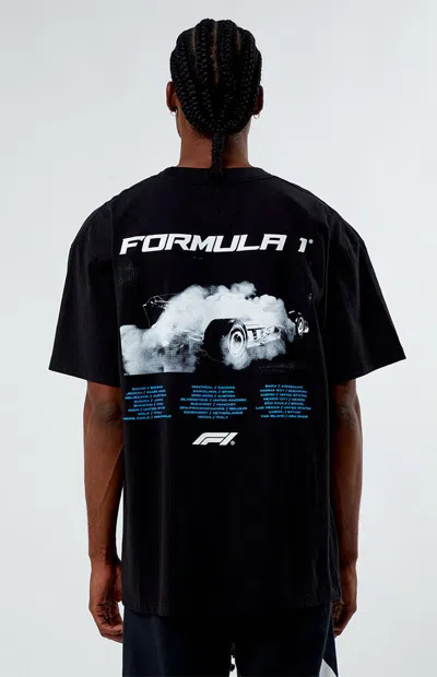 Formula 1 F1 Men's X Pacsun Burnout Oversized T-shirt In Black