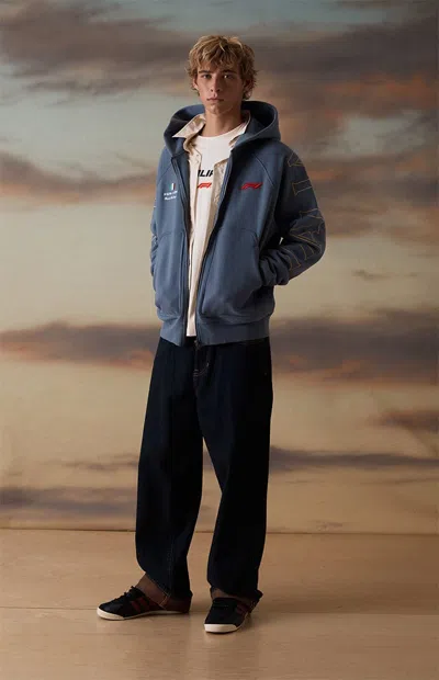 Formula 1 F1 Men's X Pacsun Corsa Zip Up Hoodie In Blue