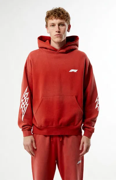Formula 1 F1 Men's X Pacsun Las Vegas Washed Red Here To Race Hoodie