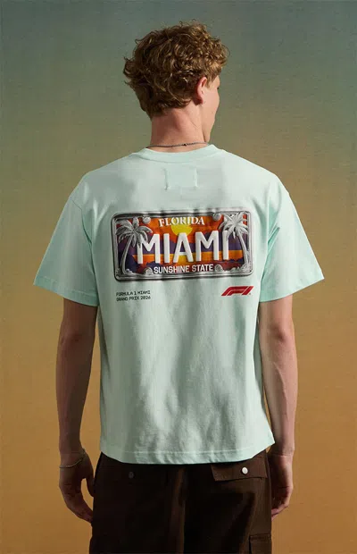 Formula 1 F1 Men's X Pacsun Miami Plates T-shirt In Blue