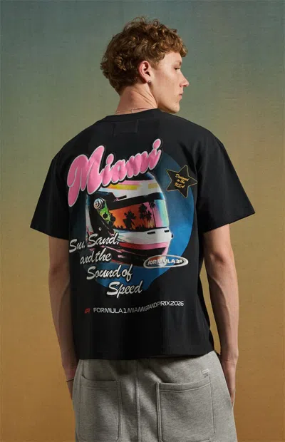 Formula 1 F1 Men's X Pacsun Miami Vacation T-shirt In Black