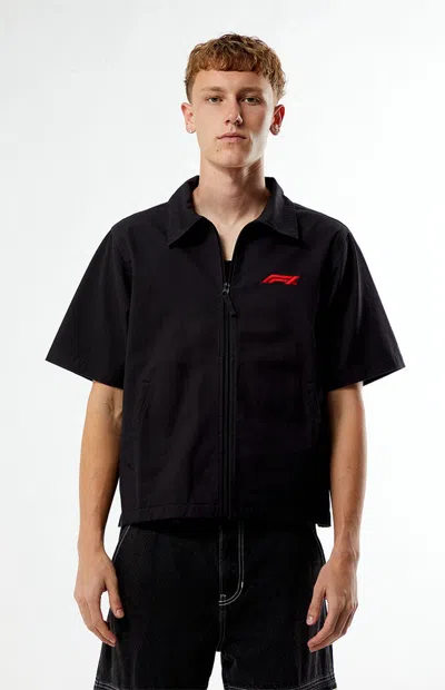 Formula 1 F1 Men's X Pacsun Monza Italy Staff Zip Up Shirt In Black