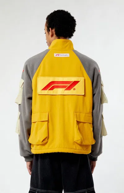 Formula 1 F1 Men's X Pacsun Powertrain Fleece Jacket In Tan In Yellow
