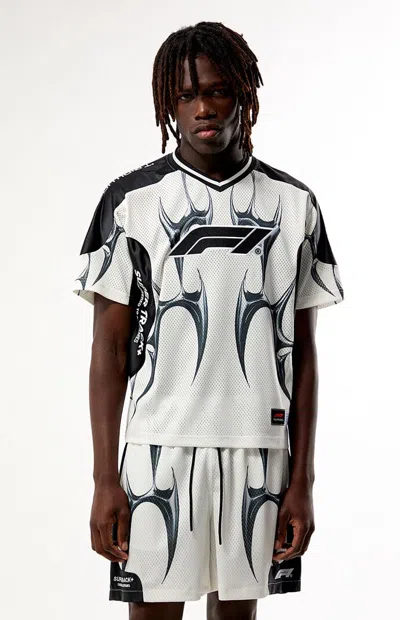Formula 1 F1 Men's X Pacsun Rd1 Mesh Short Sleeve Jersey In White In Multi
