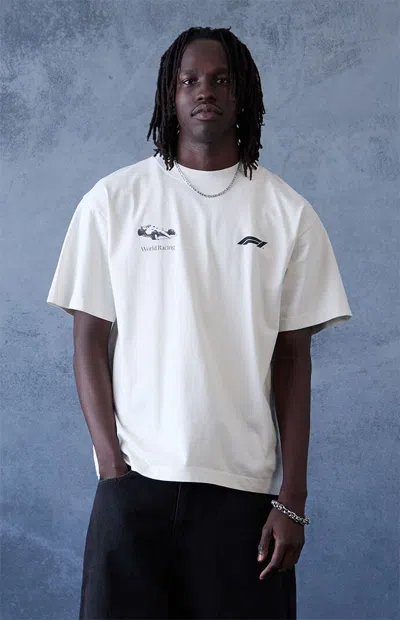 Formula 1 F1 Men's X Pacsun Riviera World Racing Club T-shirt In Cream In White