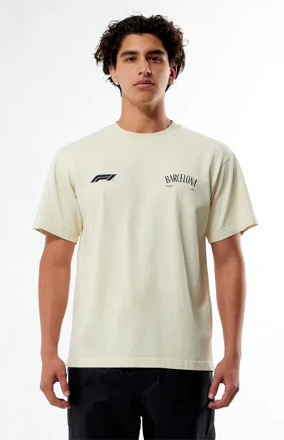 Formula 1 F1 Men's X Pacsun Spain Love For The Race T-shirt In Cream In White