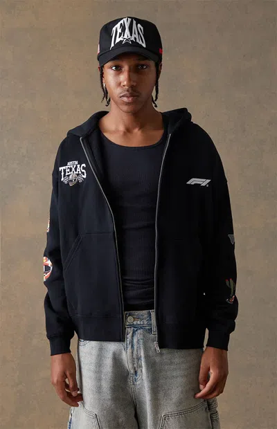 Formula 1 F1 Men's X Pacsun United States Grand Prix 2025 Austin Texas Zip Up Hoodie In Black In Blue