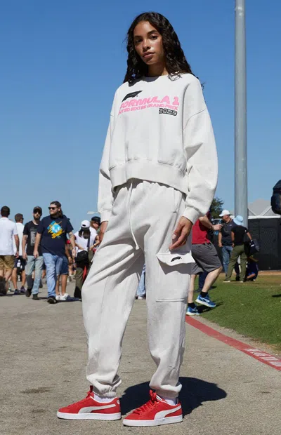 Formula 1 F1 Women's X Pacsun Eco Cargo Sweatpants In Light Gray