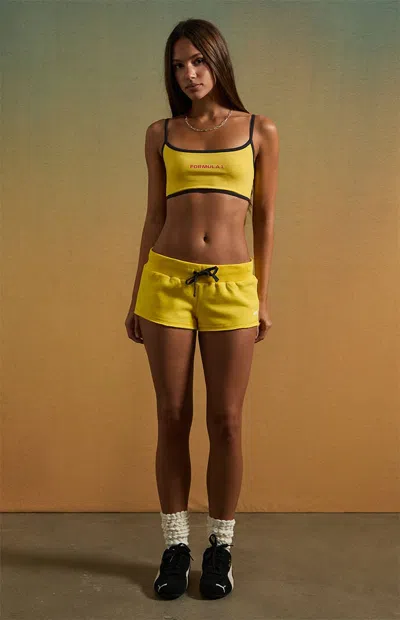 Formula 1 F1 Women's X Pacsun Miami Sliced Micro Shorts In Yellow