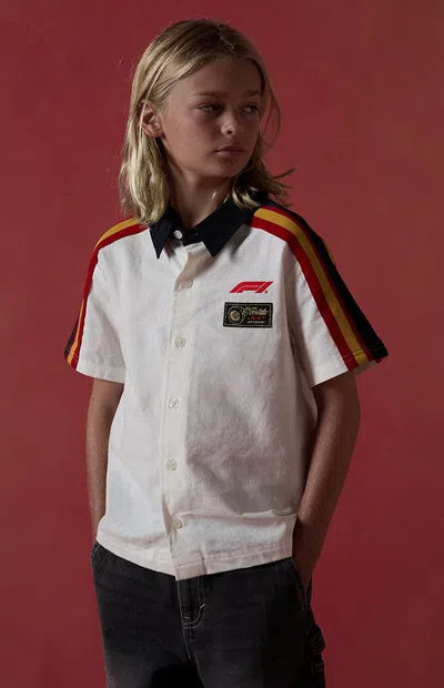 Formula 1 F1 X Pacsun Kids Il Podio Button Down Shirt In Cream