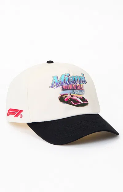 Formula 1 F1 X Pacsun Miami Skyline Snapback Hat In Black/cream In White