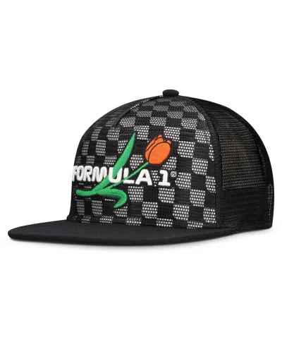 Formula 1 Men's Black Drift All-around Mesh Adjustable Hat