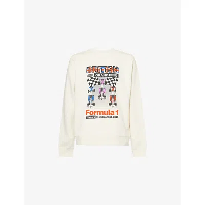 Formula 1 Mens F175 British Grand Prix Replica Crewneck Cotton-blend Sweatshirt White