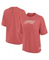 Formula 1 Women's Red Oversized Elements Raw Edge Future Ground T-shirt