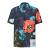 Formula S7 Men's Blue Exquisite Floral Unisex Button Down Shirt In Blue