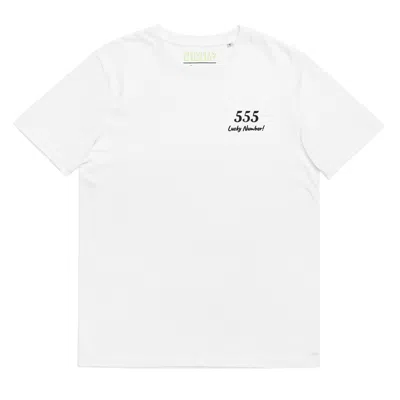Formula S7 Men's White 555 Lucky Number Unisex Organic Cotton Spiritual T-shirt
