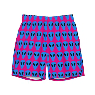 Formula S7 Pink / Purple / Blue Blue Alien Men's Hot Pink Swim Trunks In Multi