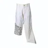 Formula S7 White Denim Two Tone Hand Painted Pants In White