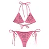 Formula S7 Women's Black / Pink / Purple Medusa's Sea Medallion Recycled Pink String Bikini In Black/pink/purple